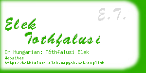 elek tothfalusi business card